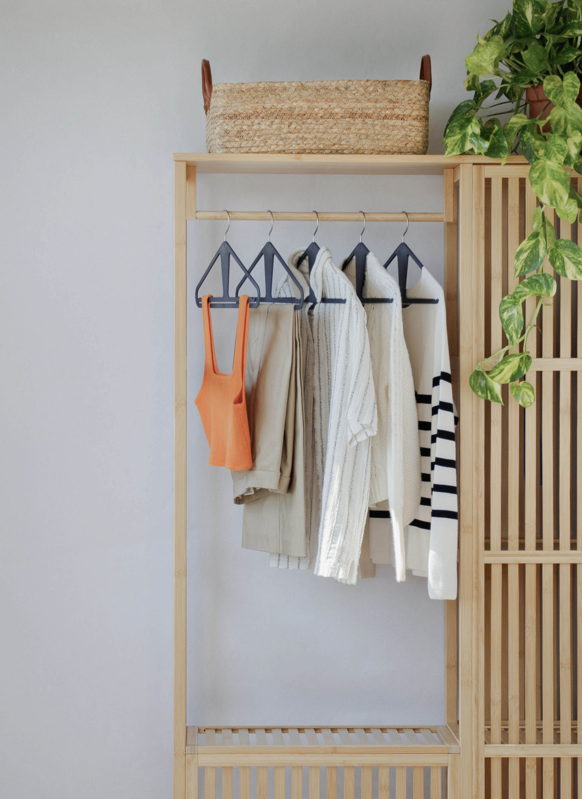Kangaroo Slim Charcoal — closet lifestyle